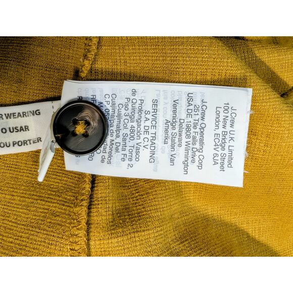 Madewell Texture & Thread Puff Sleeve Button Front Mini Dress Mustard Size S - Picture 8 of 8